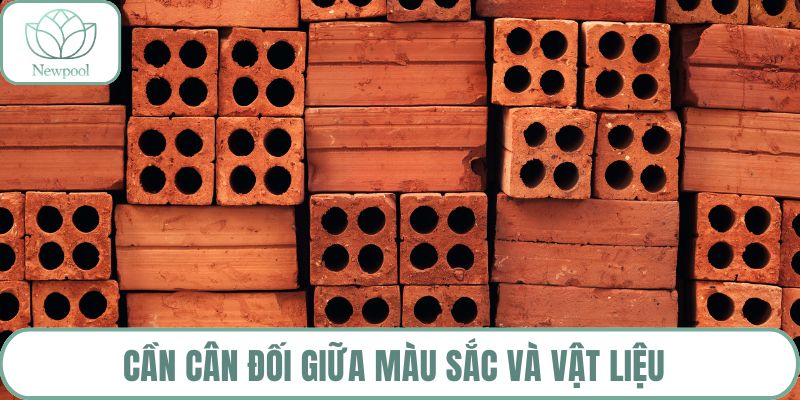 Cần cân đối giữa màu sắc và vật liệu
